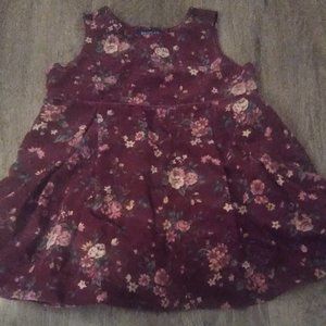 Ralph Lauren Cranberry print floral corduroy jumper 2T